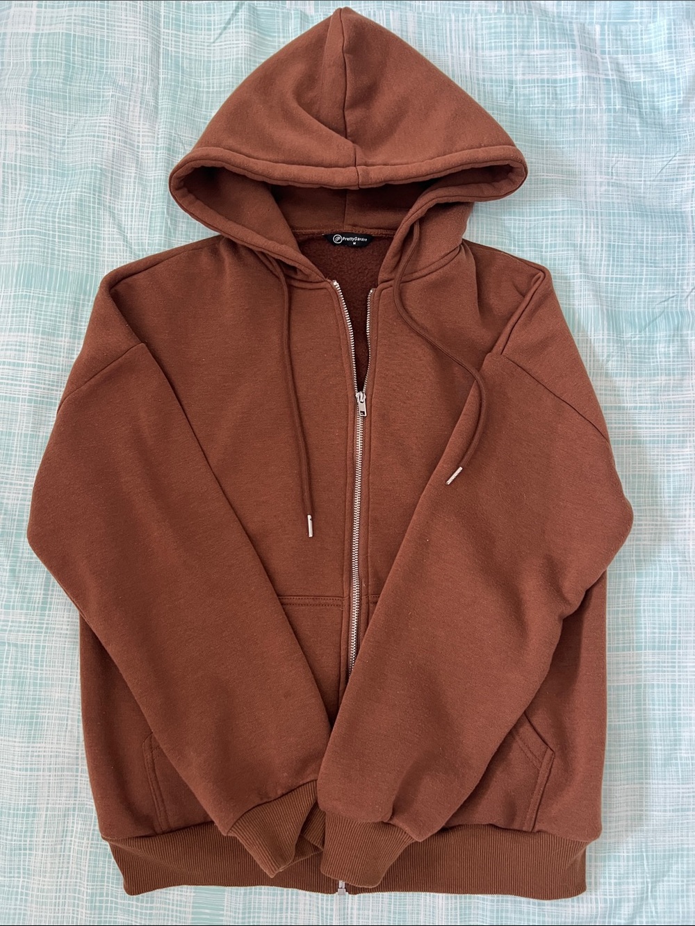Women’s Brown Zip-Up Hooded Sweatshirt